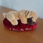 Valentijnsdag Knuffel Hond met Tekst, Ophalen of Verzenden, Gebruikt, Hond