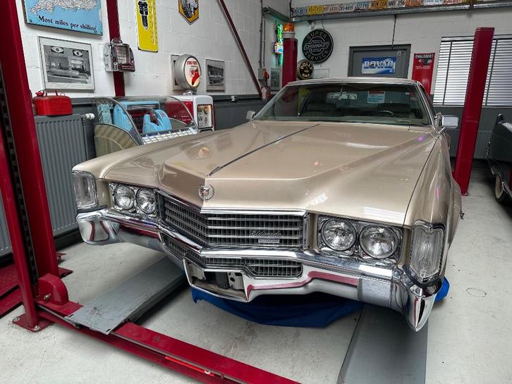 cadillac 1970 eldorado, Auto's, Oldtimers, Particulier, Cadillac, Coupé, Automaat, Beige, Beige, Leder, Voorwielaandrijving, Ophalen