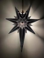 Vintage kerstster; metaal geperforeerd sfeerlicht, Ophalen of Verzenden, Gebruikt