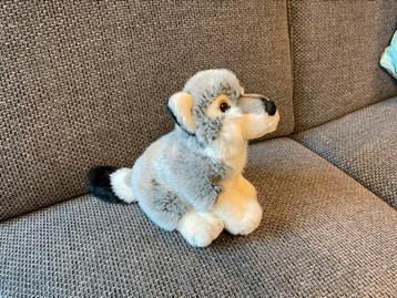 Leuke knuffel van een grijze wolf van Nature Planet 20 cm  beschikbaar voor biedingen