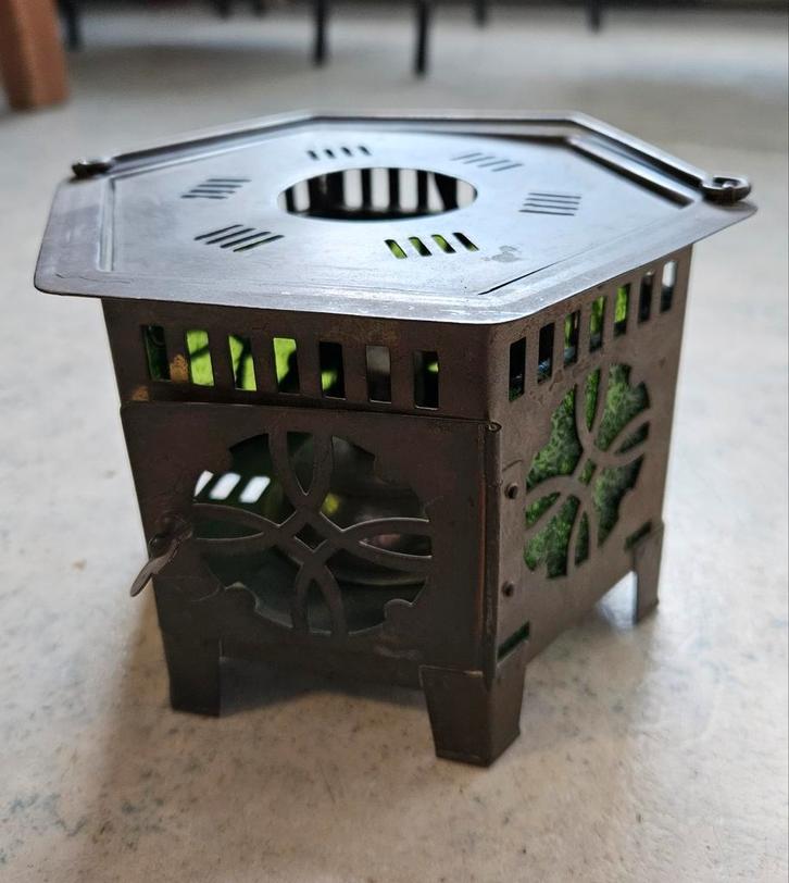 Antiek Amsterdamse School Theelicht/Stoofje Brons, Antiek en Kunst, Antiek | Koper en Brons, Brons, Ophalen of Verzenden