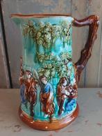 Prachtige vintage barbotine wijnkan , wijnoogst, Antiek en Kunst, Ophalen of Verzenden