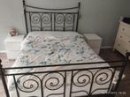 Ikea bed zwart metaal 1.40 x 2.00, Ophalen, Zwart, Tweepersoons, 140 cm