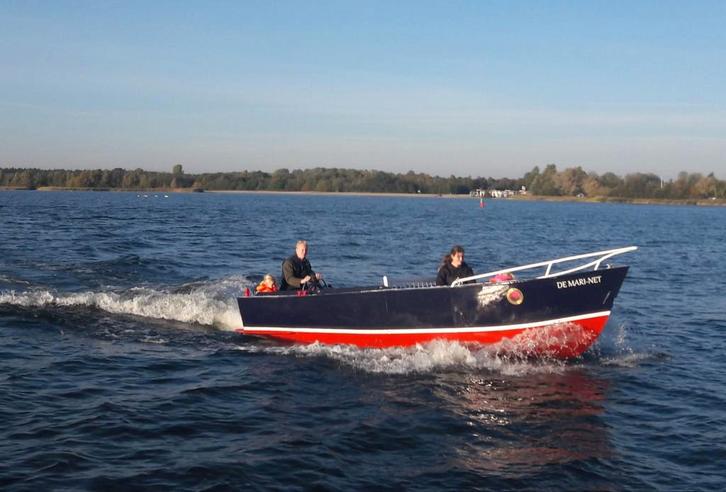 Stalen motorboot/sloep met 40 pk binnenboordmotor, Watersport en Boten, Motorboten en Motorjachten, Gebruikt, Staal, Tot 6 meter