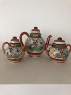 antieke theepot + melkkan en suikerpot, Antiek en Kunst, Ophalen of Verzenden