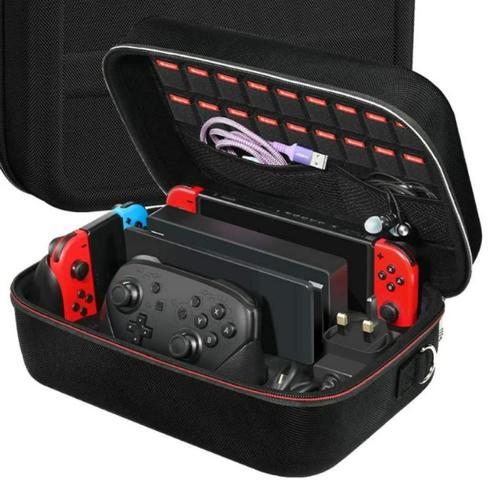Nintendo Switch travel case deluxe XXL opbergcase, Spelcomputers en Games, Spelcomputers | Nintendo Portables | Accessoires, Nieuw