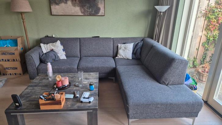 Bank te koop, Huis en Inrichting, Banken | Bankstellen, Gebruikt, Hoekbank, Vierpersoons of meer, 250 tot 300 cm, 75 tot 100 cm