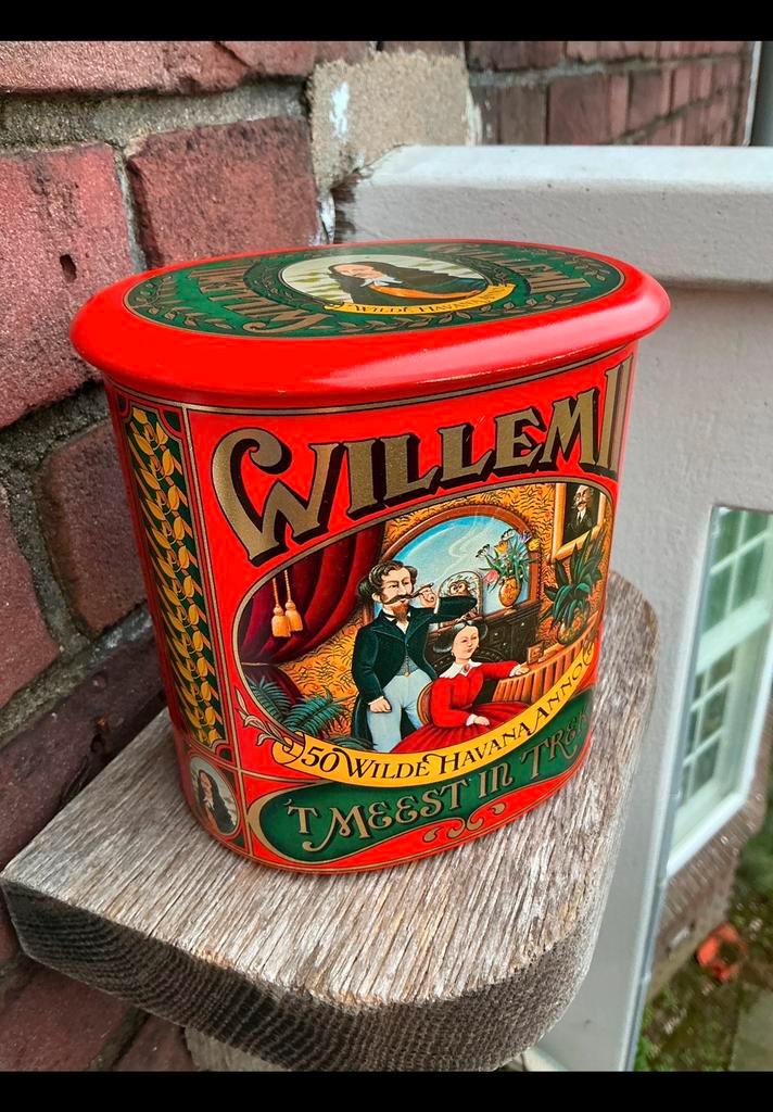 Blik sigaren Willem 2. 50 St Wilde Havana anno. Sigarenblik., Verzamelen, Blikken, Zo goed als nieuw, Overige, Ophalen of Verzenden