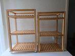 Twee massief houten rekjes Ikea Molger, Ophalen, Zo goed als nieuw