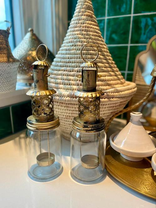 2 Marrakech jampot lantaarn oosters bohème Ibiza Marokkaanse, Huis en Inrichting, Woonaccessoires | Kandelaars en Kaarsen, Nieuw