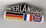 Speldje BROCHE INTERLANGUAGE VLAG DUITSLAND FRANKRIJK VERENI, Verzamelen, Speldjes, Pins en Buttons, Verzenden, Zo goed als nieuw