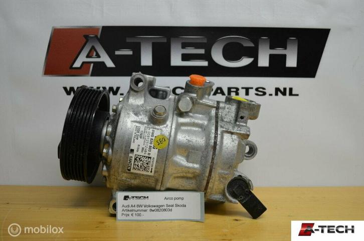 Aircopomp Audi A4 B9 2.0 TFSI ('15-'18) 8w0820803d, Auto-onderdelen, Airco en Verwarming, Audi, Gebruikt, Ophalen of Verzenden