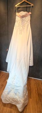 Koopje! Complete bruidsjurk set maat 42 incl. accessoires, Trouwjurk, Ophalen of Verzenden, Gedragen, Wit