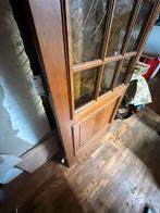 Nette houten binnendeur met glas - 211x82 cm, Doe-het-zelf en Verbouw, Deuren en Horren, 80 tot 100 cm, Binnendeur, Ophalen of Verzenden