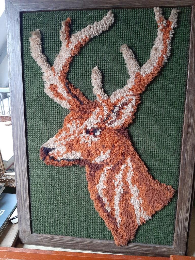 Borduurwerk hert, Huis en Inrichting, Woonaccessoires | Overige, Ophalen of Verzenden