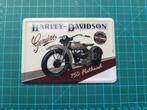 blikken schildje/ansichtkaart Harley-Davidson 750 flathead., Ophalen of Verzenden, Harley-Davidson of Buell