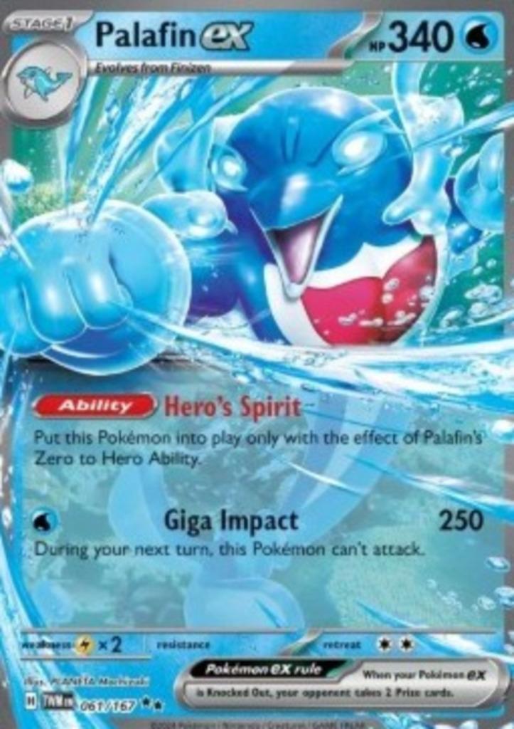Palafin ex #061 - TWM -Twilight Masquerade, Hobby en Vrije tijd, Verzamelkaartspellen | Pokémon, Zo goed als nieuw, Verzenden