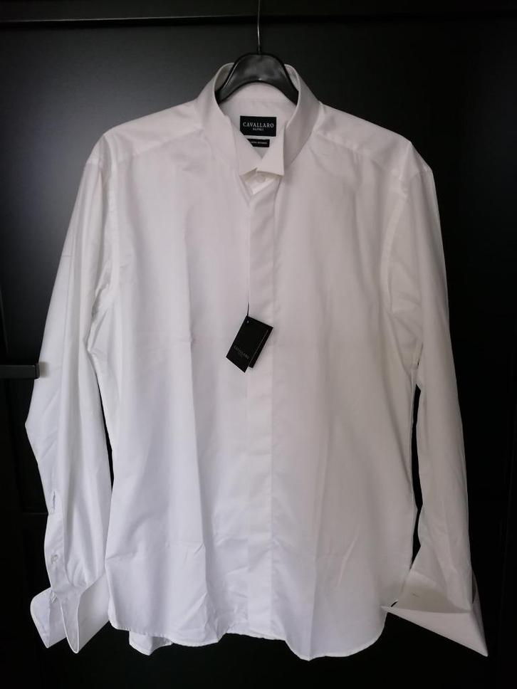 Cavallaro Napoli Overhemd – Maat 42 – Nieuw met kaartje, Kleding | Heren, Overhemden, Nieuw, Halswijdte 41/42 (L), Wit, Ophalen of Verzenden