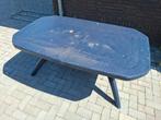curves tuintafel blauw  163x100cm  en 72cm hoog, Ophalen, Gebruikt, Rechthoekig