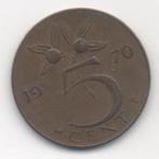 Stuivers Juliana, Ophalen of Verzenden, Koningin Juliana, 5 cent, Losse munt