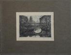 Willem van Leusden ets "Bruggetje Slotgracht", gesigneerd, Antiek en Kunst, Ophalen