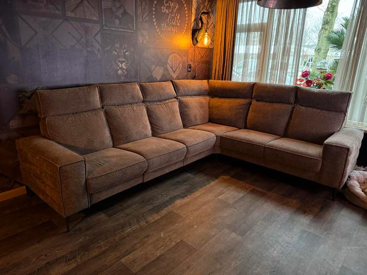 BIJNA Nieuwe hoekbank met garantie, Huis en Inrichting, Banken | Complete zithoeken, Zo goed als nieuw, Stof, Ophalen of Verzenden