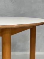 Jaren 70 eettafel rond vintage eetkamertafel ronde tafel, Gebruikt, 50 tot 100 cm, Onbekend, Vier personen