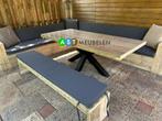 Steigerhout Complete Dinningset Tuinset + Tafel & Bankje  !!, Kunststof, Gebruikt, Bank, Ophalen of Verzenden