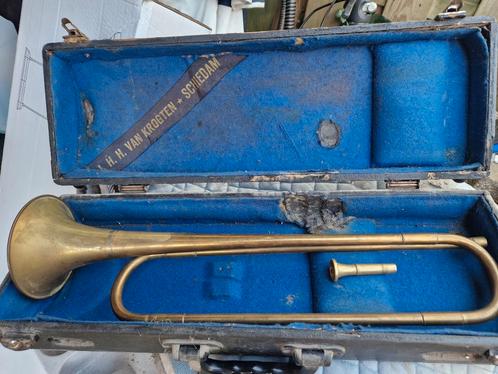 Te koop trompet hoorn, Muziek en Instrumenten, Blaasinstrumenten | Trombones, Gebruikt, Tenor, Ophalen