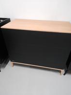 Kidsmill Modular 2 commode zwart/eiken, Ophalen, 50 tot 70 cm, 90 tot 105 cm, 100 cm of meer