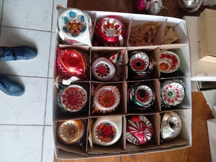 oude kerstballen nr 181 model grote deukballen stukverkoop, Diversen, Kerst, Gebruikt, Ophalen of Verzenden