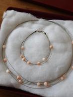 Armband en ketting met pareltjes, Ophalen, Zo goed als nieuw, Zilver