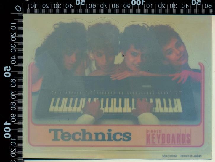 Sticker: Technics - Single Keyboards (Ruitsticker), Verzamelen, Stickers, Zo goed als nieuw, Bedrijf of Vereniging, Verzenden