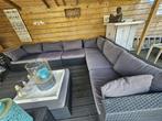 Lounge set van 2.50 bij 2.40 met tafel en kussens, Tuin en Terras, Tuinsets en Loungesets, Gebruikt, Ophalen of Verzenden, 7 zitplaatsen