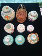 11stuk vintage chinese Porselein gember pot handgeschilderd, Ophalen of Verzenden