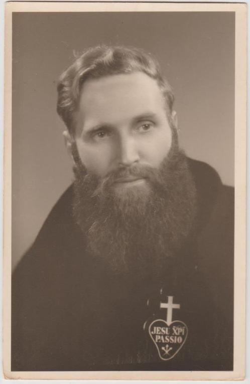 Fotokaart van pater L. Orthig (?) 1953 - missie-Bedankkaart, Verzamelen, Ansichtkaarten | Themakaarten, Ongelopen, 1940 tot 1960