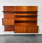 Vintage mid century Scandinavisch design wandmeubel, Ophalen, Gebruikt, Teakhout, 25 tot 50 cm