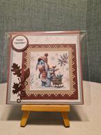 Kaartje kerst Winnie the Pooh vriendjes met slee, Ophalen of Verzenden, Nieuw, Kerst