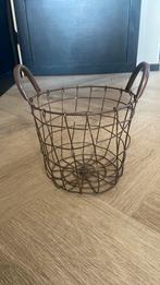Klein ijzeren mandje, Overige materialen, Gebruikt, Mand, Rond