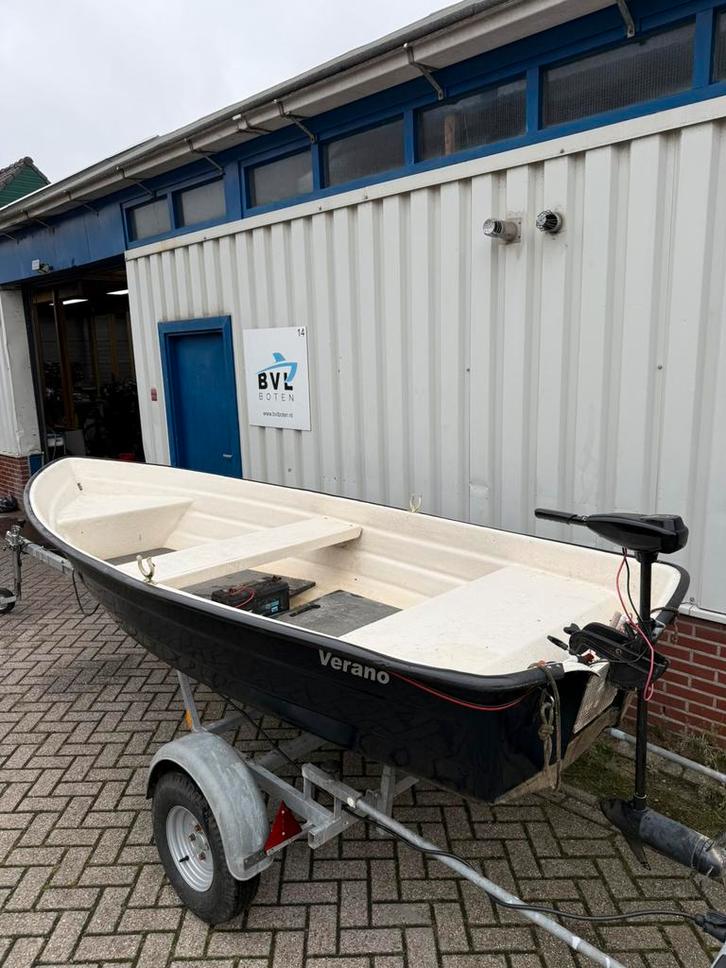 Leuke elektrische boot verano 380 vaarklaar, Watersport en Boten, Sloepen, Zo goed als nieuw, Tot 10 pk, 3 tot 6 meter, Buitenboordmotor
