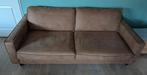 Mooi cognac kleur bankstel. 2 banken en 1 hocker, Huis en Inrichting, Banken | Bankstellen, Ophalen, Driepersoons, 75 tot 100 cm