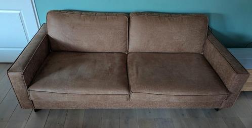 Mooi cognac kleurige banken. 2 banken en 1 hocker, Huis en Inrichting, Banken | Bankstellen, Zo goed als nieuw, Rechte bank, Driepersoons