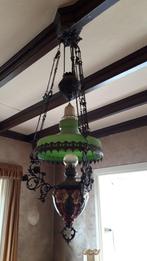 Antieke Olielamp met originele groene kap, Ophalen