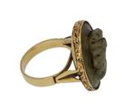 Lava camee antieke 14k gouden portret heer ring fraai dame, Sieraden, Tassen en Uiterlijk, Antieke sieraden, Ophalen of Verzenden