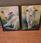Twee prachtige olieverf schilderijen Helga van der Poel, Antiek en Kunst, Ophalen of Verzenden
