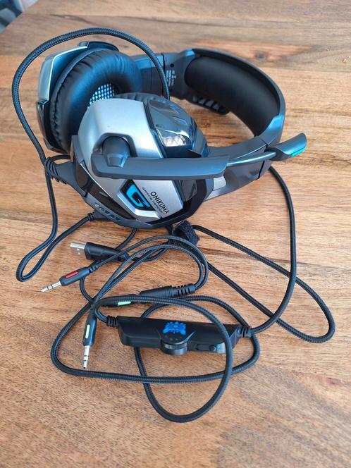 Onikuma gaming headset K5, Computers en Software, Headsets, Nieuw, Over-ear, Bedraad, Gaming headset, Inklapbare microfoon, Mute-functie
