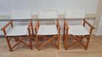 3 Houten Regisseurstoelen, Huis en Inrichting, Stoelen, Ophalen, Hout, Gebruikt, Drie