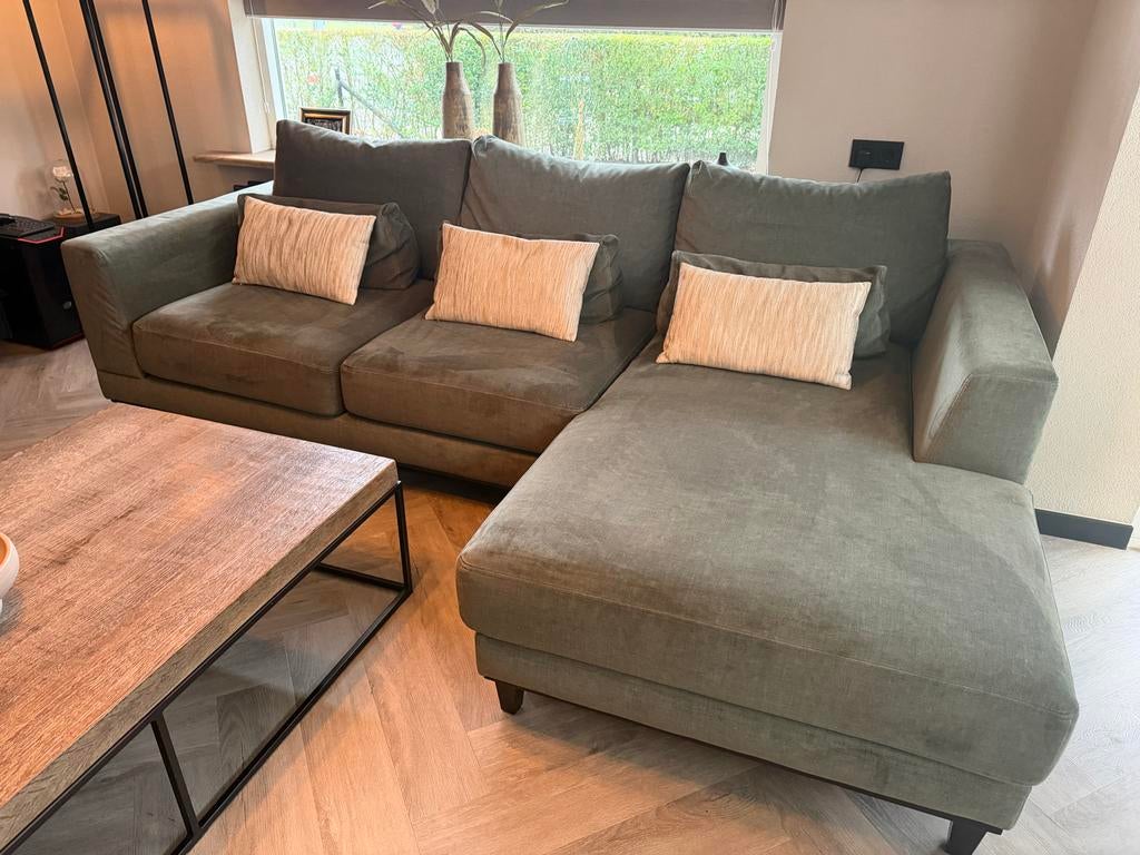 Nette hoekbank met loungebank van het Looiershuis, Huis en Inrichting, Ophalen, 250 tot 300 cm, 100 tot 125 cm, Hoekbank