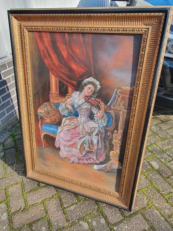 Roccoco handgeschilderd schilderij beschikbaar voor biedingen