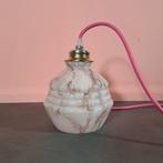 Art deco vintage hanglampje zachtroze, Antiek en Kunst, Antiek | Lampen, Ophalen of Verzenden